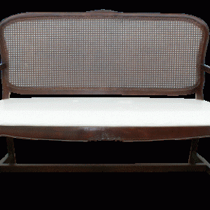 Sofa mahogni to personers m. flettet ryg
