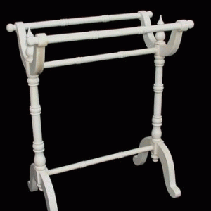 Håndklæde stativ antik hvid 72x42x74 cm.