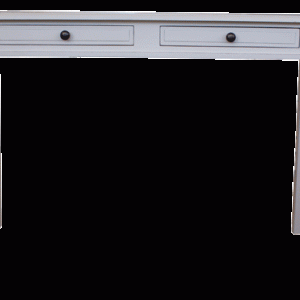 Skrivebord antik hvid 120cm m.2 skuffer