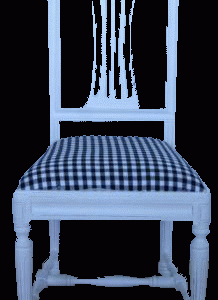 Stol antik hvid 45x46x98 cm.