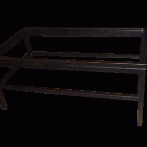 Sofabord 140x80 sort m glasplade