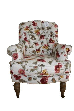 Armstol m.blomster motiv
