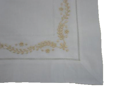 Hovedpude betræk m. broderi 50x50cm