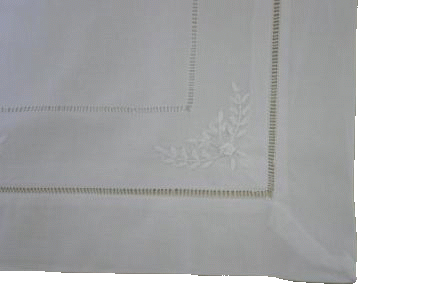 Hovedpude betræk m. broderi 60x60cm