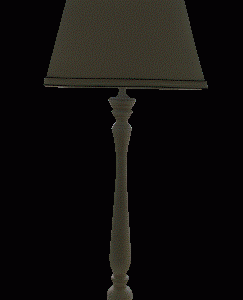 Lampe hvid 71cm m hvid firkant skærm