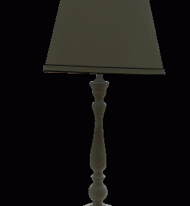 Lampe hvid 54cmm hvid firkant skærm