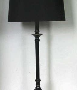 Lampe 89cm antique sort m sort skærm