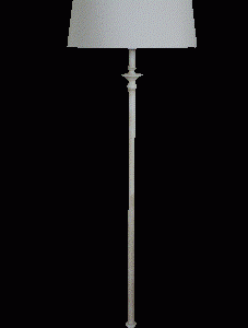 Lampe 150cm hvid m hvid skærm