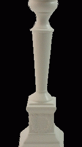 Porcelæn stage m. krans 33 cm. H