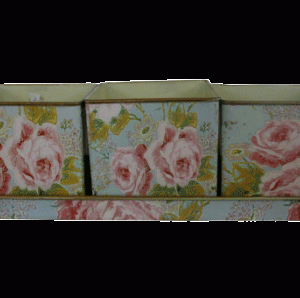 Decopage skjuler sart grøn m. rose