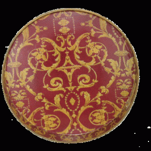 Decopage bakke bordeaux m. guld