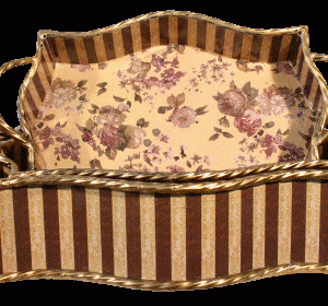 Decopage bakke guld S/3