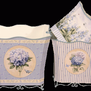 Decopage skjuler blå m. ass.blomster S/3