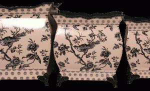 Decopage skjuler m.sort fuglemotiv S/3