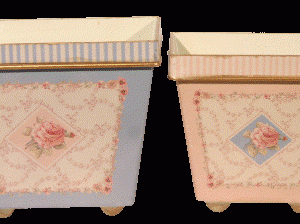 Decopage skjuler ass. farver m. blomster