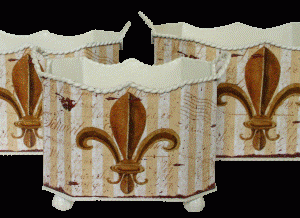Decopage skjuler m. fleurdelysmotiv S/3