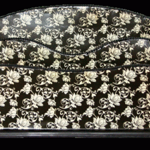 Decopage brevholder sort m. blomst