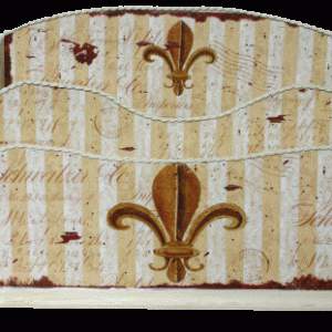 Decopage brevholder m. fleur de lysmotiv