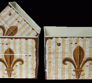 Decopage skjuler m. fleurdelys motiv S/3