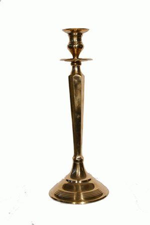 Lysestage messing enkelt 45 cm.