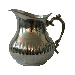 Kande sølv m. riller 14 cm.
