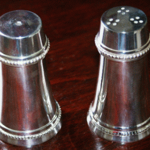 Salt & Peber set i antique sølv