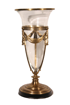 Vase/opsats antik messing 54cm