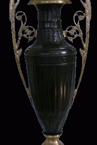 Pokal messing/sort stor