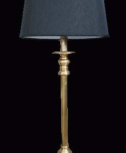 Lampe messing 69cm m. oval sort