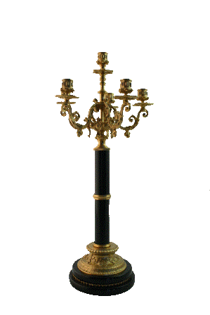 Candelabra 62cm i 24 karat guld