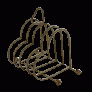 Toastbrød holder sølv 13x9x12 cm.