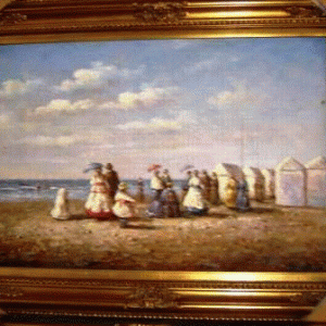 Damer på strand