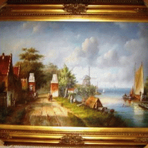 Olie på lærred 60x90cm