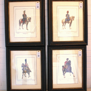 Hussar billede i sort ramme 35x45cm